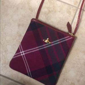Vivienne Westwood small plaid crossbody bag